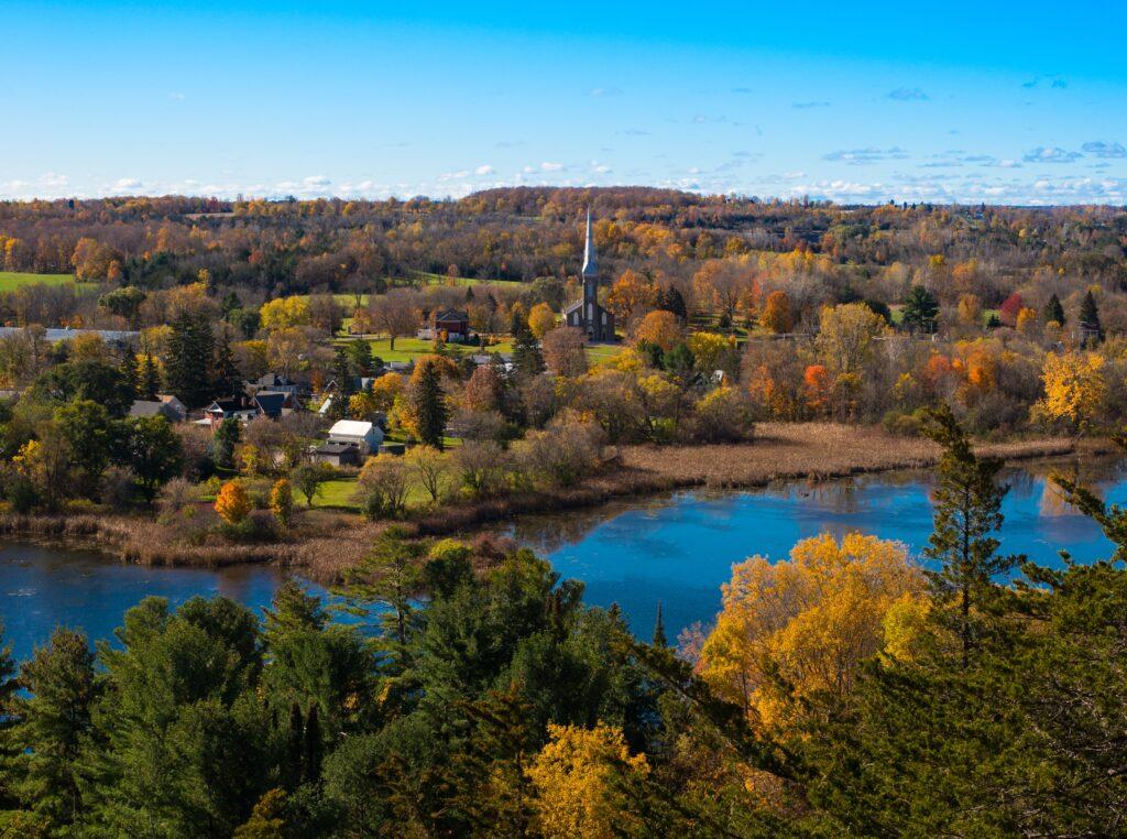 autumn in suburbs