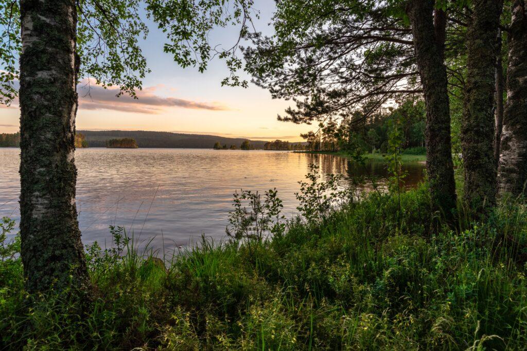 lake shot and sunset