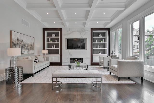 A living room with white furniture